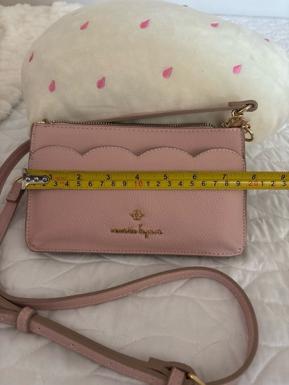 Nanette Lepore Blush Pink Scallop Edge Crossbody NWOT - Picture 6 of 8